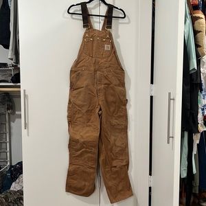 Carhartt brown overalls size 34x32